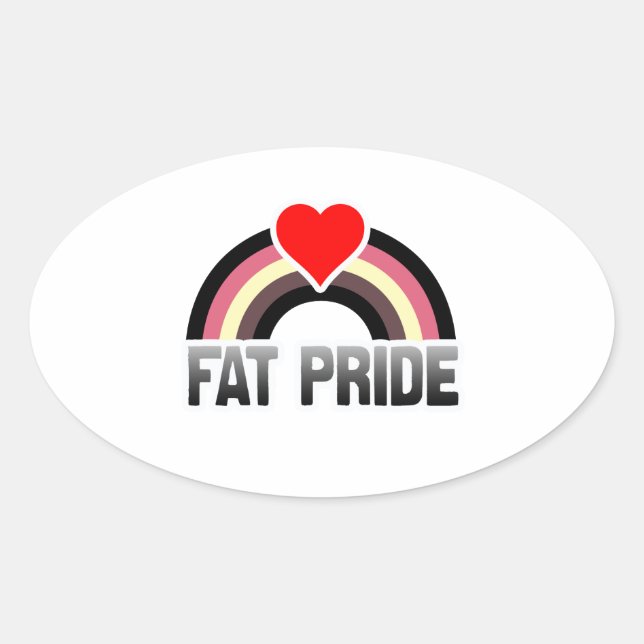 Fettpride Ovaler Aufkleber (Vorderseite)