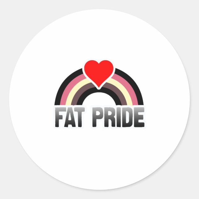 Fettpride Runder Aufkleber (Vorderseite)
