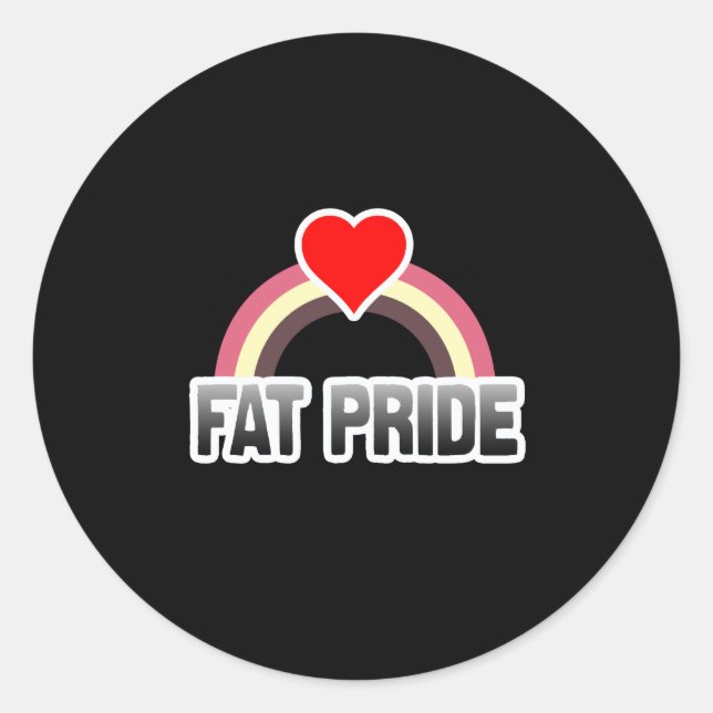 Fettpride Runder Aufkleber (Vorderseite)