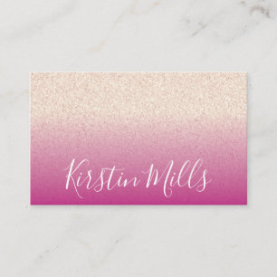 Fettrosa Feminine Glitzer Visitenkarte