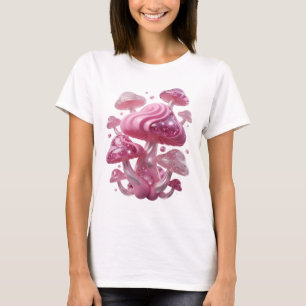 Fettrosa PINK PILZE Grafik-T-Shirt T-Shirt
