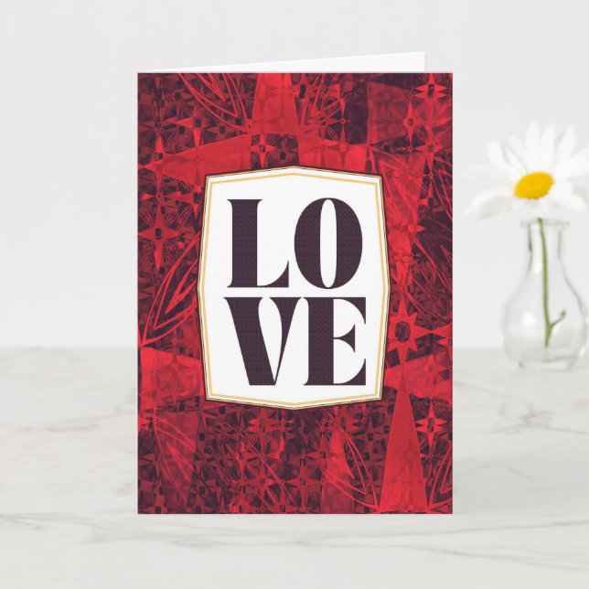 Fettrote LIEBE Schokoladen-Romanze-Grußkarte Karte (Kleine Pflanze)