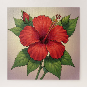Fettrote tropische Hibiskusblüte