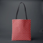 Fettroter Hintergrund mit weißen Polka-Punkten Tasche<br><div class="desc">Fett roter Hintergrund mit kleinen weißen Polka-Punkten.</div>