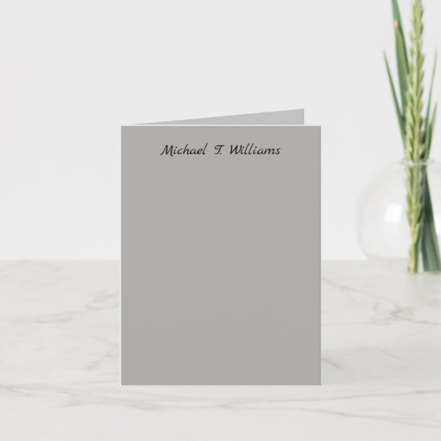 Fettschrift Klassisches Grau Elegant Minimalistisc (Vorderseite)