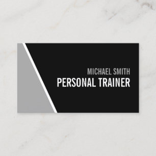 Fettschwarz und grau Personal Trainer Visitenkarte
