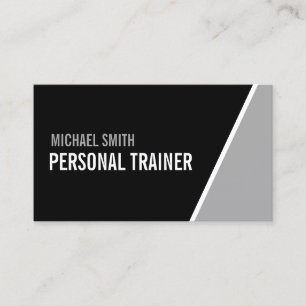 Fettschwarz und grau Personal Trainer Visitenkarte