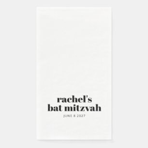 Fetttypografie Modernes Personalisiertes Weiß Serviette