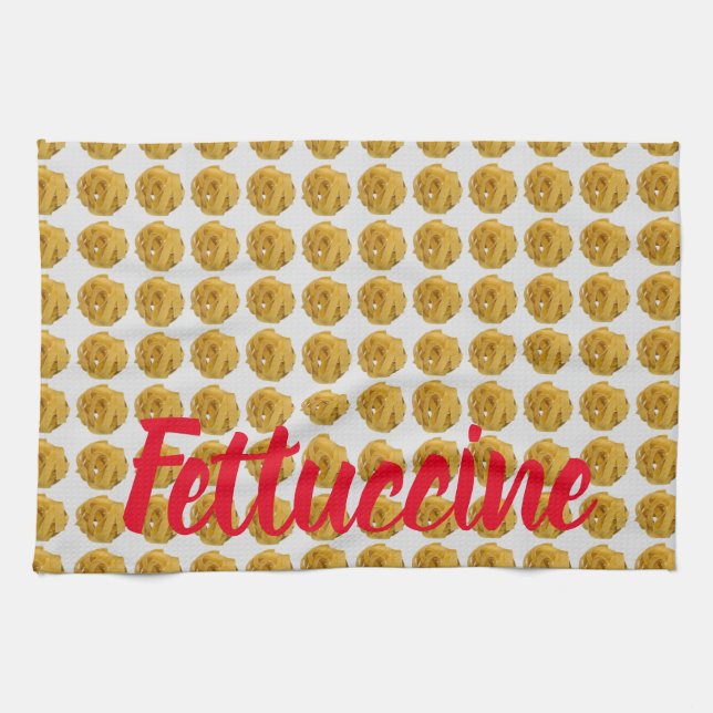 Fettuccine Pasta Nudelmuster für die Lebensmittelh Geschirrtuch (Horizontal)