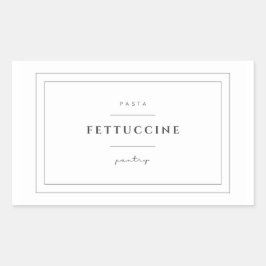 Fettuccine Pasta Rectangle Label Stickers