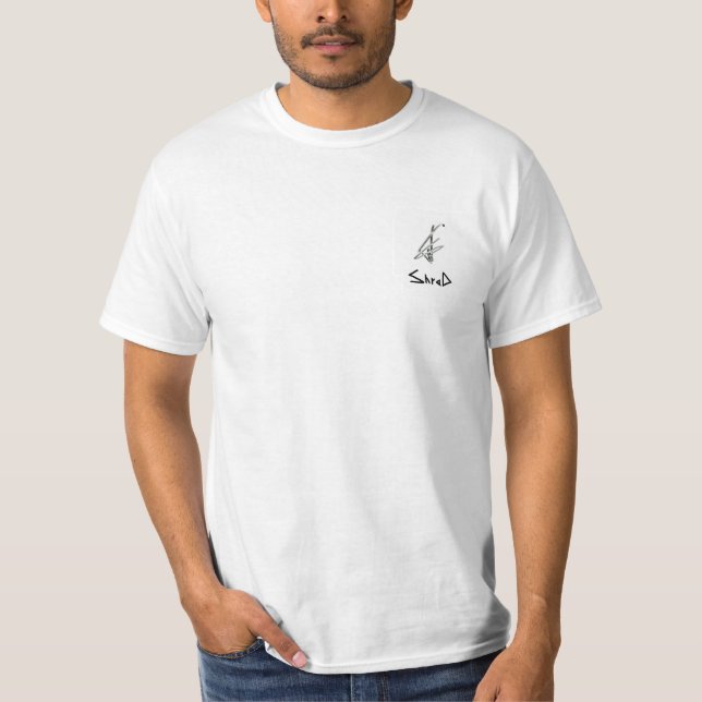 Fetzenlogo und Entwurfsschwarzes T-Shirt (Vorderseite)