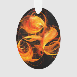 Feu-ball Art Abstrait Acrylique Oval