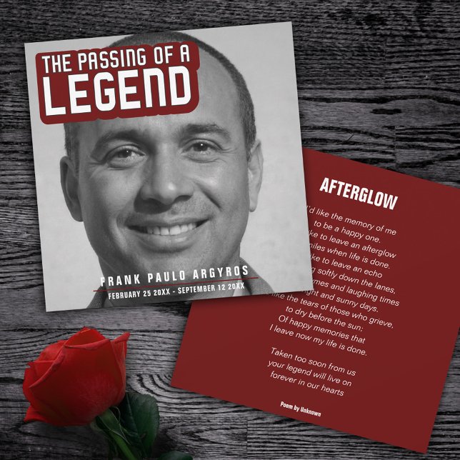 Feu funéraire passage d'une légende carte de poème (Créateur téléchargé)