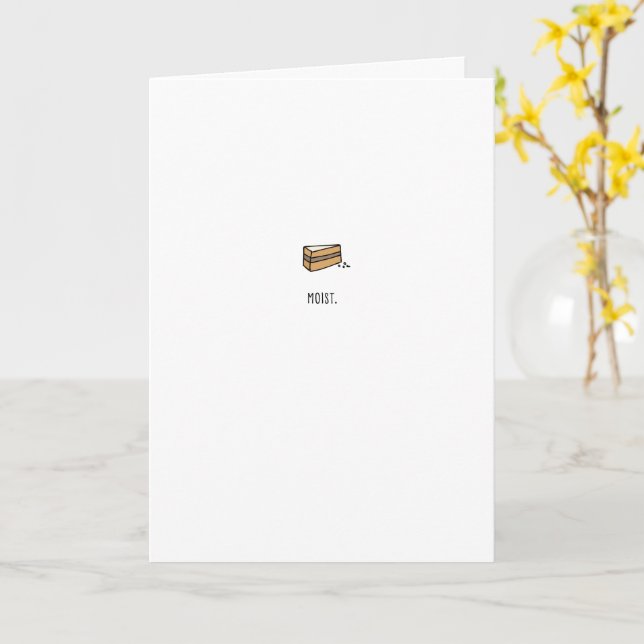 feucht. Happy Birthday Cake Card Karte (Gelbe Blume)