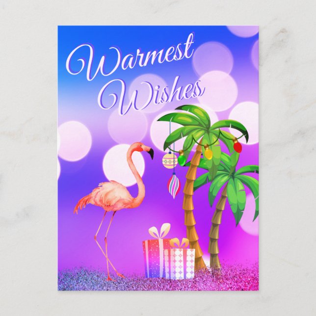 Feuchte Flamingo Tropical Beach Weihnachten (Vorderseite)