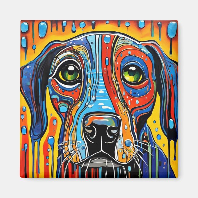 Feuchter Hund Magnet (Vorne)