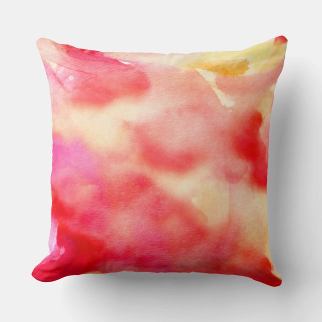 FEUCHTIGES WATERCOLOR Retro-DESIGN-Kissen Kissen (Vorderseite)
