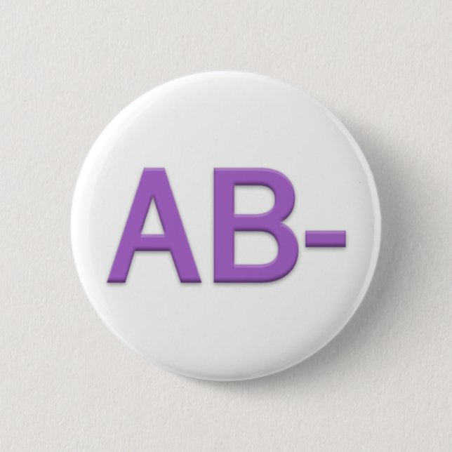 Feuchtigkeits-Negativ-Knopf der Blutgruppe-AB Button (Vorderseite)