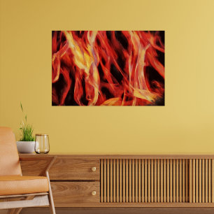 Feuer Abstrakt Flamme Heißer Blick Kunst Poster