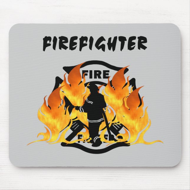 Feuer-Abteilungs-Flammen Mousepad (Vorne)