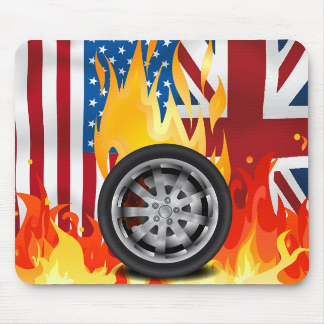 Feuer, Alloy UK US Mousepad (Vorne)