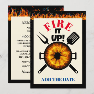 FEUER AN den Grill Einladung