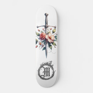 *~* Feuer AP88 Mittelalterliches Schwert Blumenblü Skateboard