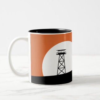 Feuer Ausblick Tower Sunset Zweifarbige Tasse