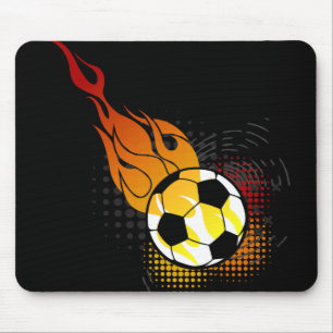 Feuer-Ball-Fußball Mousepad