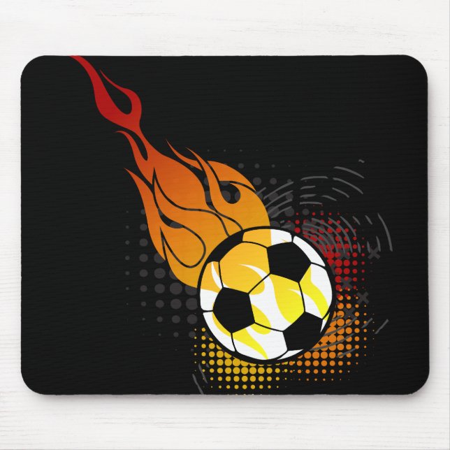 Feuer-Ball-Fußball Mousepad (Vorne)