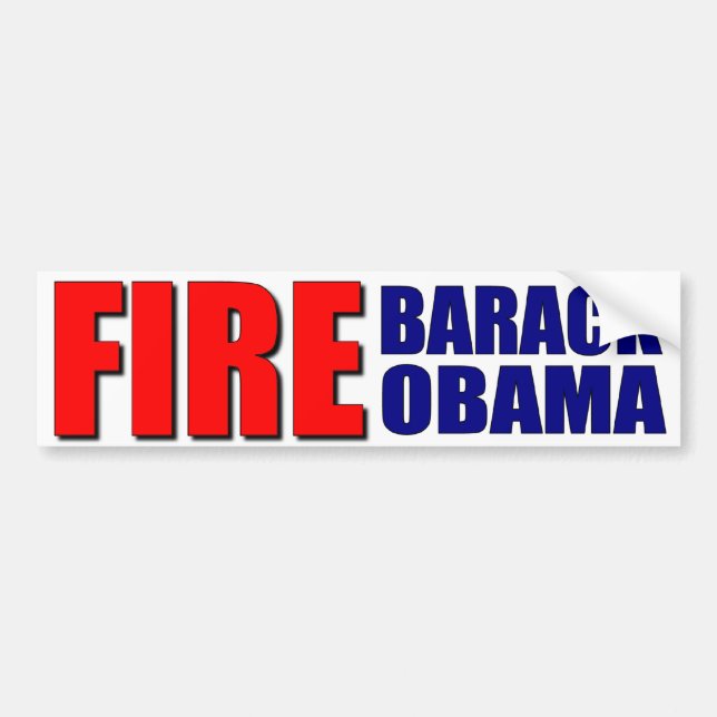 Feuer Barack Obama Autoaufkleber (Vorne)