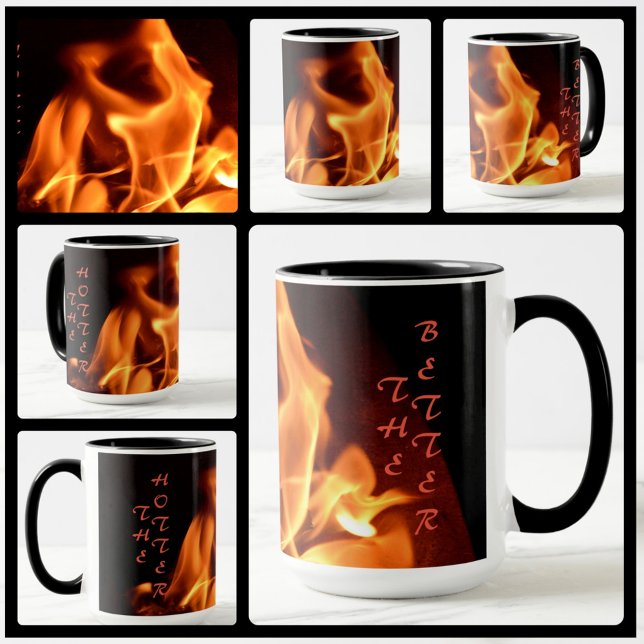 Feuer brennen Flammen umso besser Tasse (Von Creator hochgeladen)