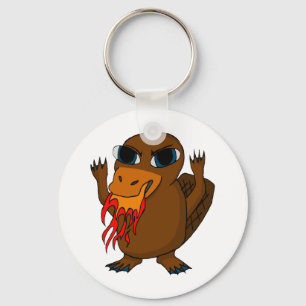 Feuer, das Platypus atmet Schlüsselanhänger