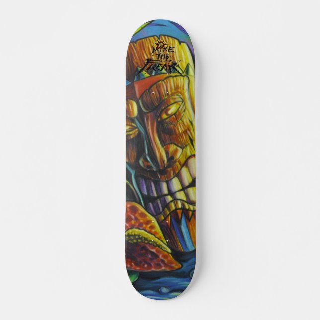 Feuer des Tiki Gottes Skateboard (Vorne)