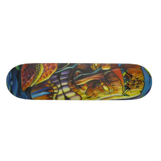 Feuer des Tiki Gottes Skateboard
