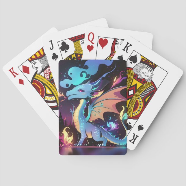 Feuer des verzauberten Drachen Spielkarten (Rückseite)