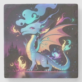 Feuer des verzauberten Drachen Steinuntersetzer