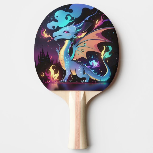 Feuer des verzauberten Drachen Tischtennis Schläger (Vorderseite)