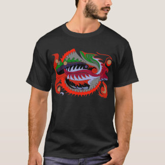 Feuer-Drache (Rot u. Grün) T-Shirt