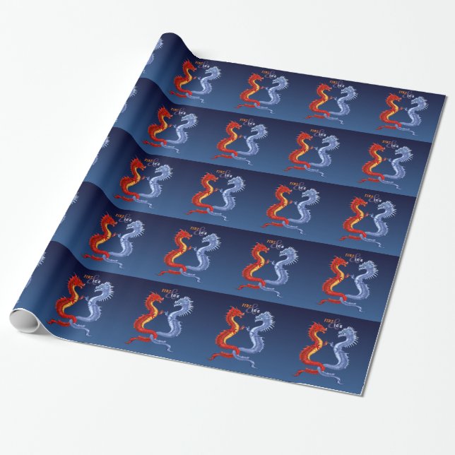 FEUER & EIS GESCHENKPAPIER (Ungerollt)