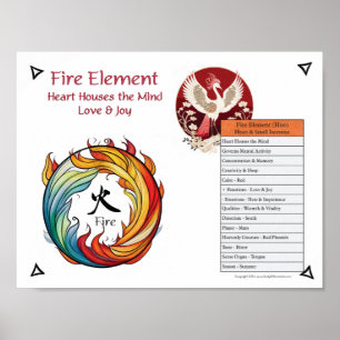 Feuer-Element-Akupunktur Poster