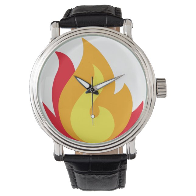 Feuer Emoji Armbanduhr (Vorderseite)