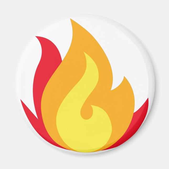 Feuer Emoji Magnet  (Vorne)