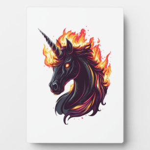 Feuer & Flamme Einhorn (1) Fotoplatte