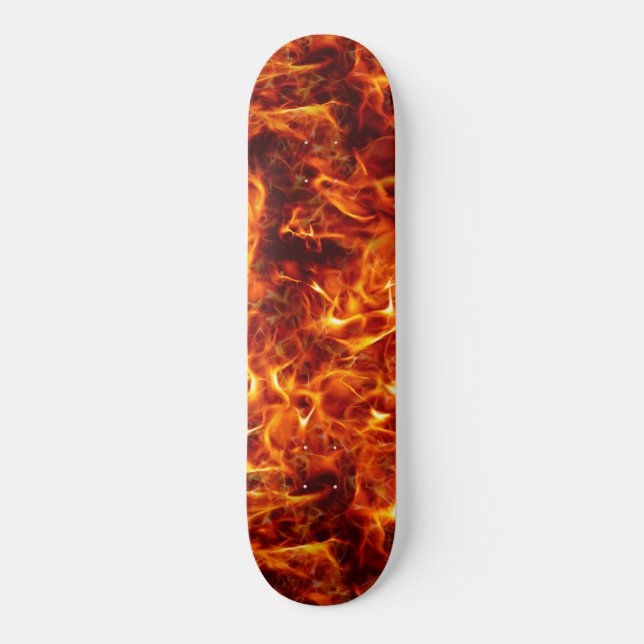 Feuer Flammen Inferno Muster Skateboard (Vorderseite)