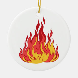 Feuer-Flammen Keramik Ornament