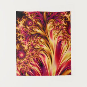 Feuer Fraktale Lebendig Hypnoseartig Cool Trippy T Wandteppich