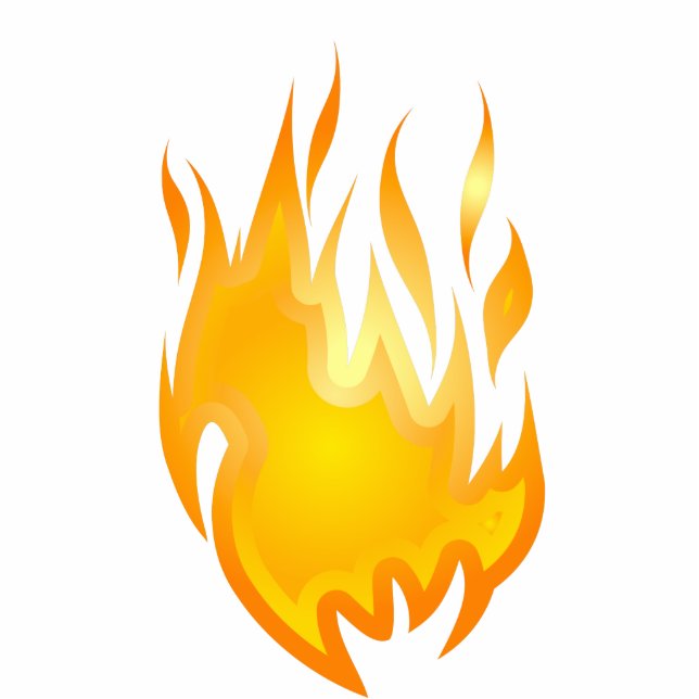 Feuer Freistehende Fotoskulptur (Vorne)