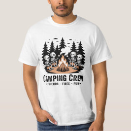 Feuer Freunde Spaß Camping Crew Lustiges Camping  T-Shirt