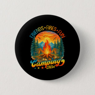 Feuer Freunde Spaß Camping Crew Sommerlager Lagerf Button